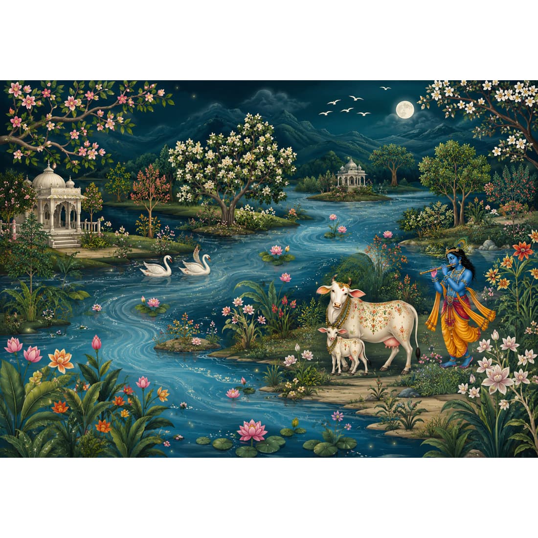 Moonlit Vrindavan